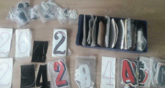 Cross stickers 0-9 cijfers jaren 80-90