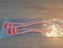Puch Maxi achterkant decals rood