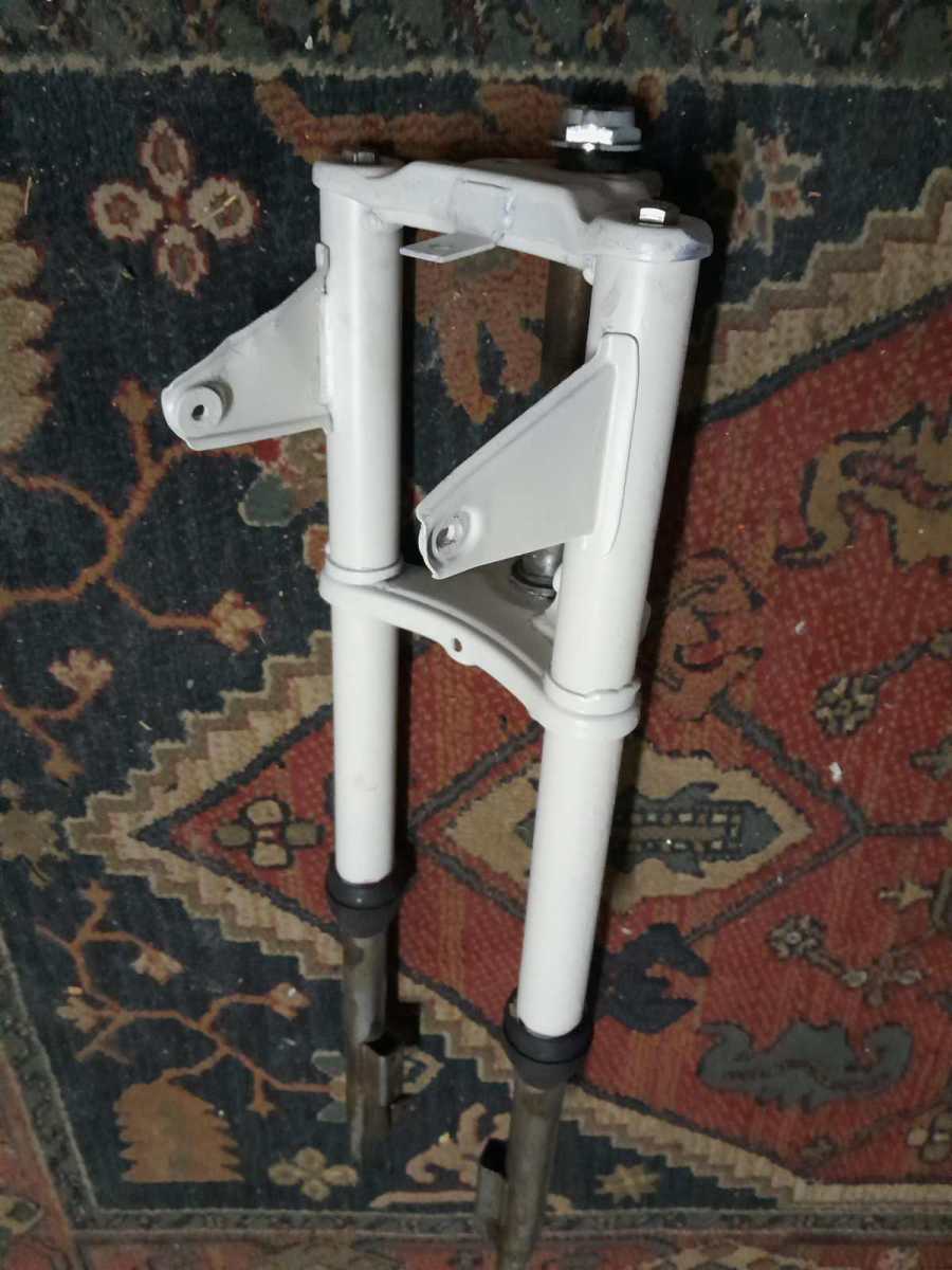 Puch Macho voorvork wit