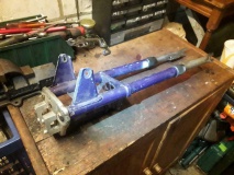 Puch Maxi originele voorvork Purple / Paars