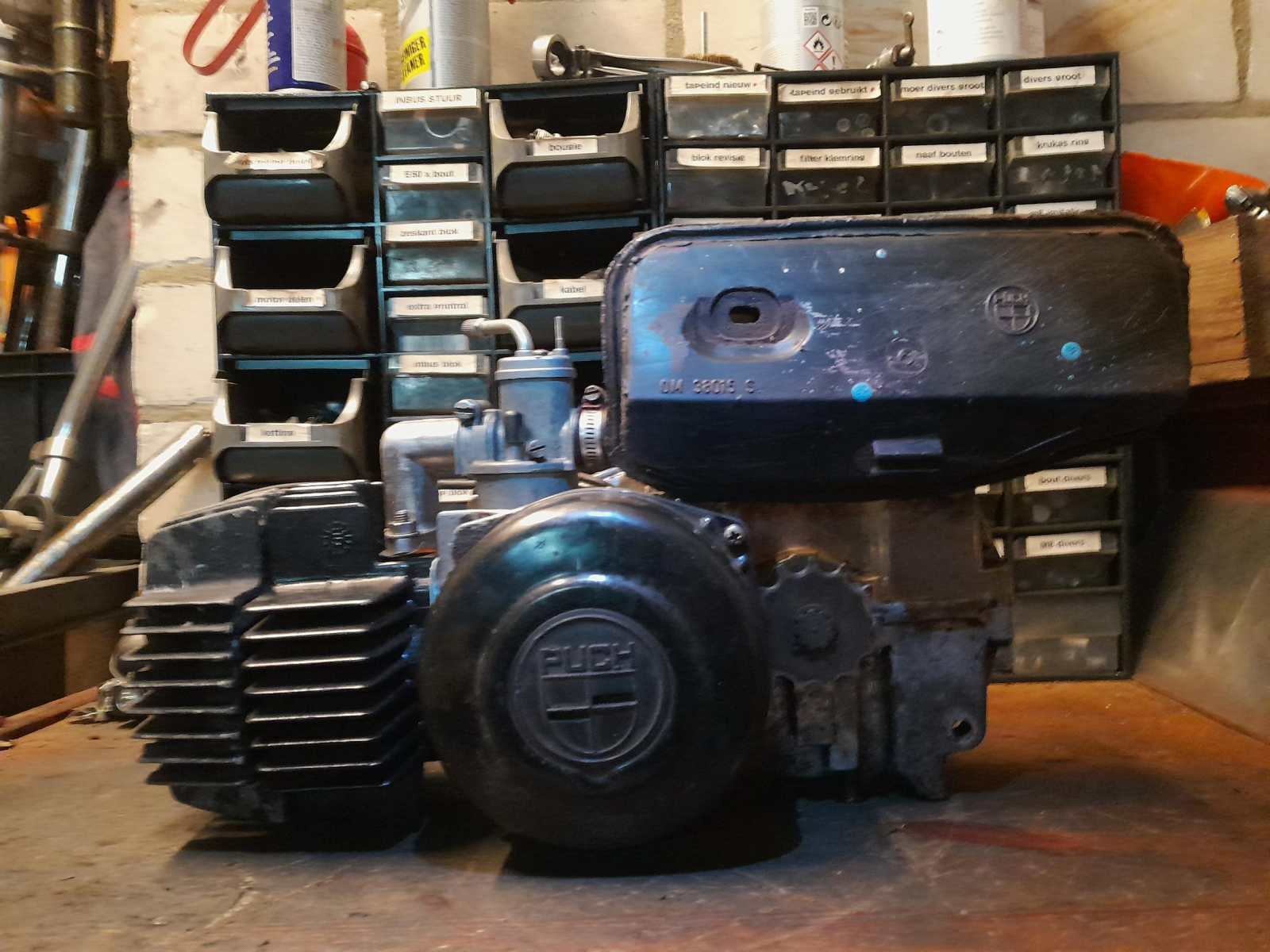 *VERKOCHT* Puch Maxi 70cc compleet motorblok