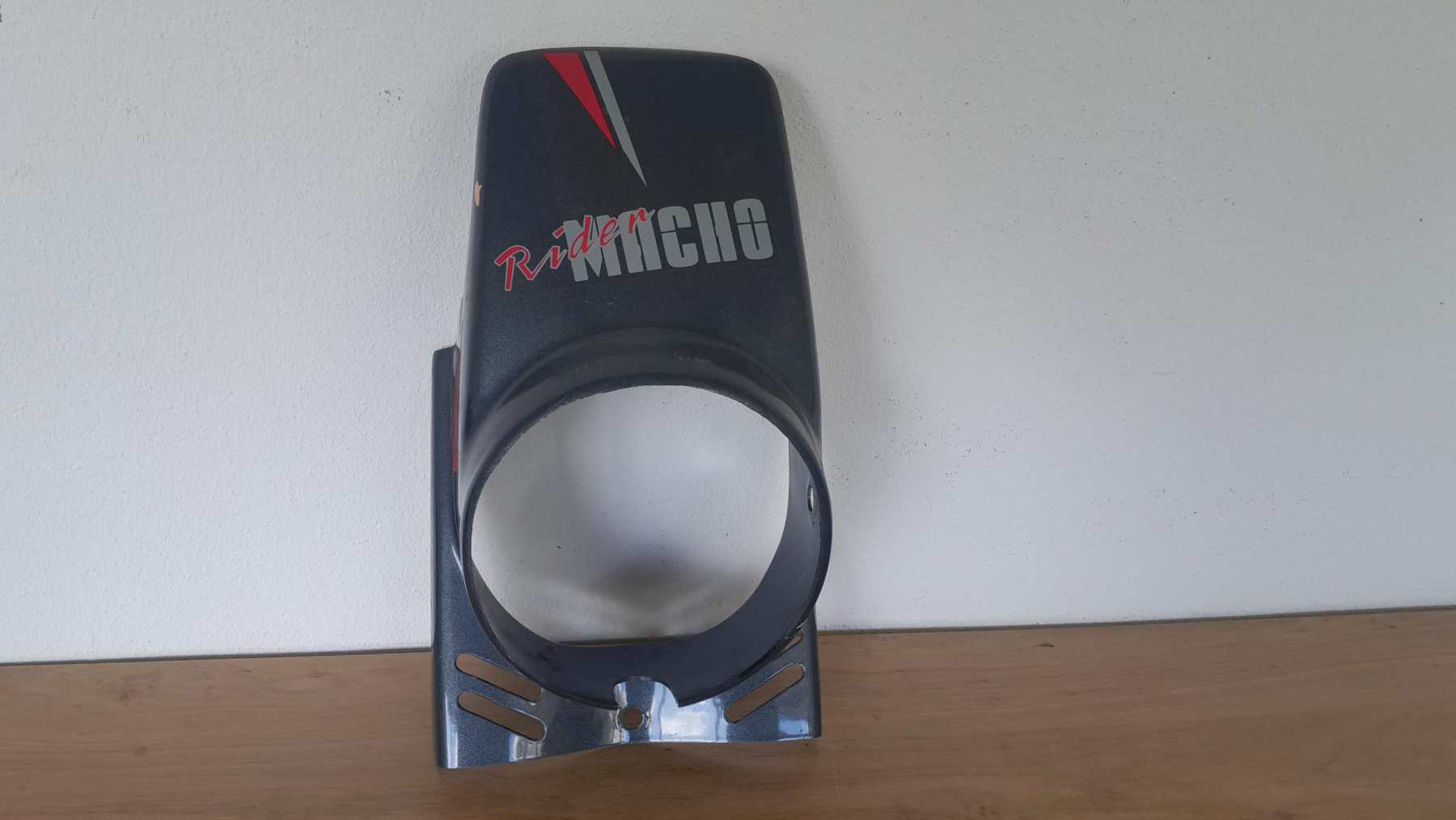 Puch Macho originele koplampspoiler anthraciet grijs /rood /zilver