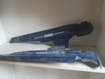 *VERKOCHT* Puch Maxi blauwe zijkappen Pearly origineel