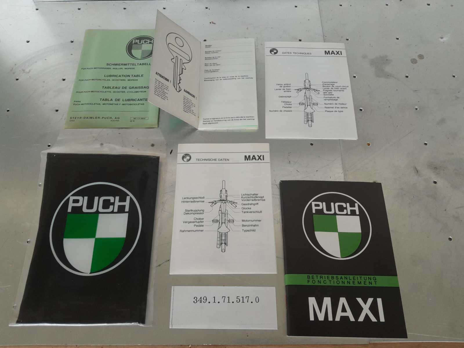 Puch Maxi compleet pakket NOS handleiding