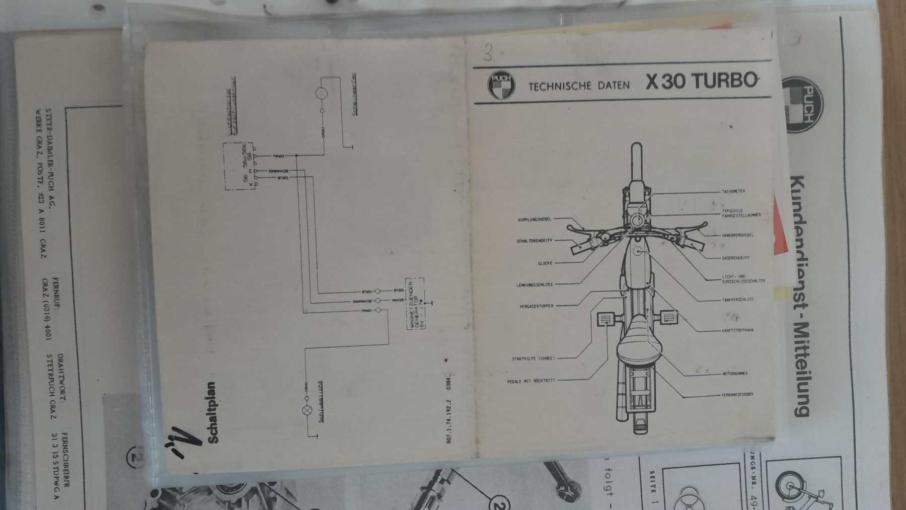 Clubmap item ! : Puch X30 Turbo technische data