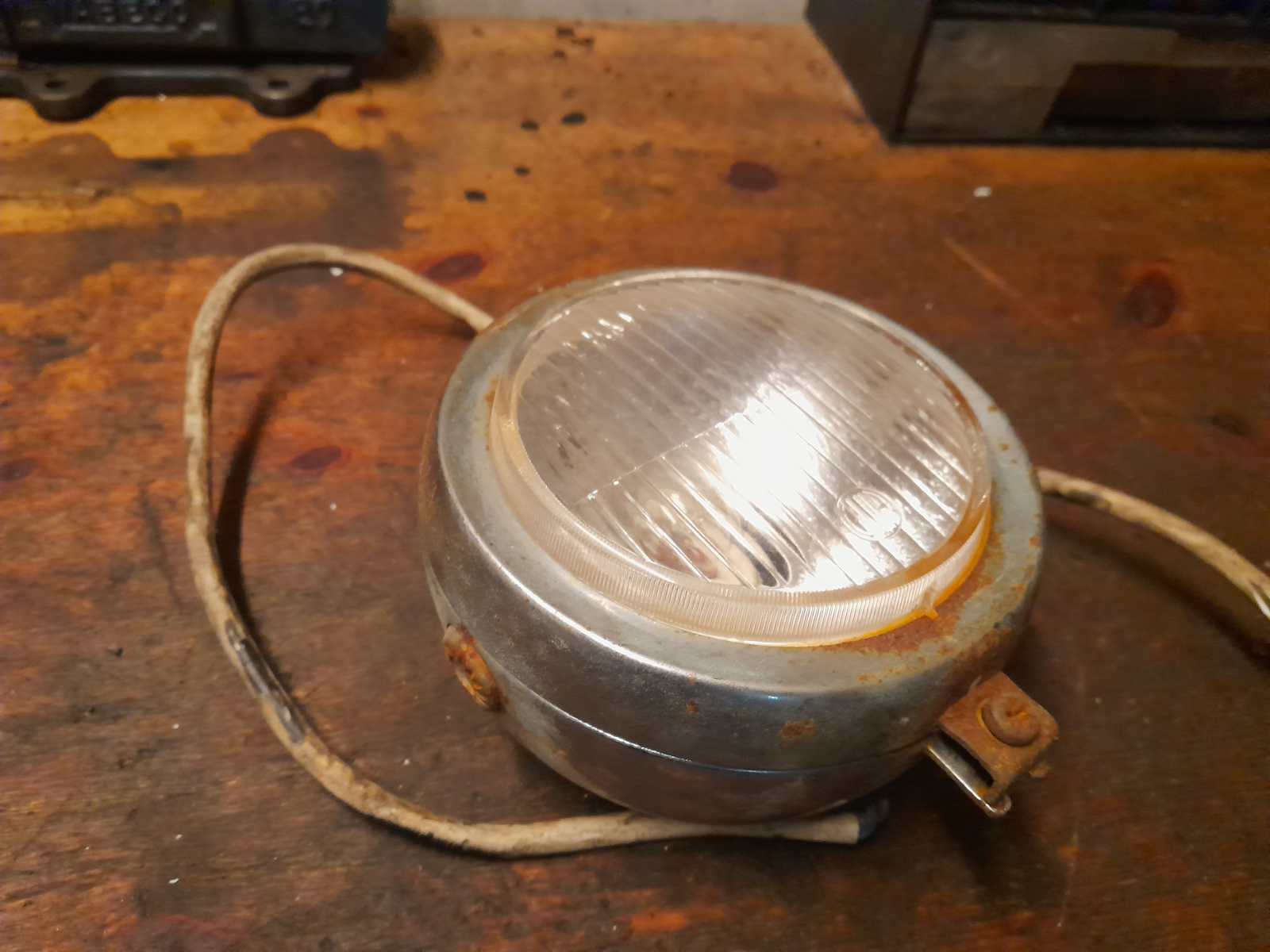 Koplamp chroom / roestig GUIA