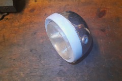 Puch Maxi koplamp chroom met grijze rand