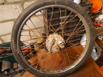 Puch Maxi-N origineel voorwiel compleet