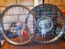 *VERKOCHT* Puch Maxi originele spaakwielenset met werk